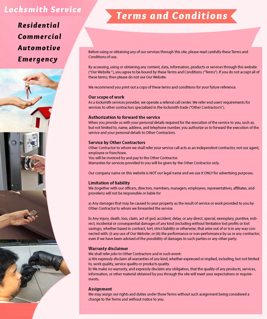 Galaxy Locksmith Store Lansdowne, PA 610-235-0681 - TermsAndCondition-1